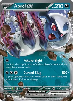 Absol ex 135/197, carta de Pokémon de Llamas Obsidianas