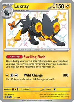 Luxray 137/091, carta de Pokémon de Destinos de Paldea