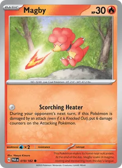 Magby 019/182, carta de Pokémon de Brecha Paradójica