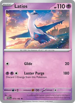 Latios 073/182, carta de Pokémon de Brecha Paradójica
