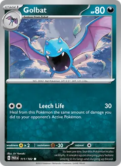 Golbat 111/182, carta de Pokémon de Brecha Paradójica