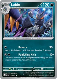 Lokix 122/182, carta de Pokémon de Brecha Paradójica