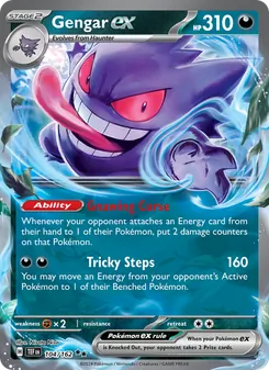 Gengar ex 104/162, carta de Pokémon de Fuerzas Temporales