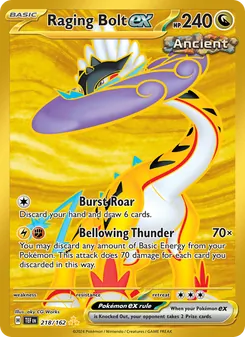 Electrofuria ex 218/162, carta de Pokémon de Fuerzas Temporales