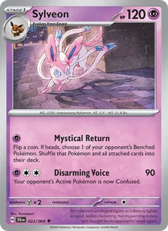Sylveon 022/064, carta de Pokémon de Fabula Sombría