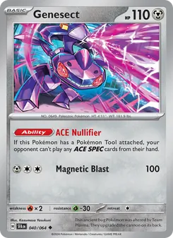 Genesect 040/064, carta de Pokémon de Fabula Sombría