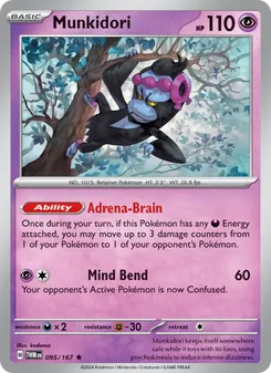Munkidori 095/167, carta de Pokémon de Mascarada Crepuscular
