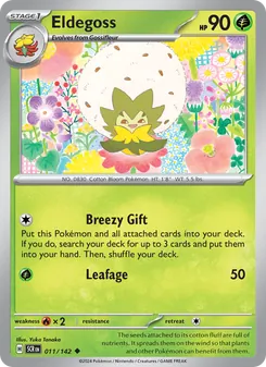 Eldegoss 011/142, carta de Pokémon de Corona Astral
