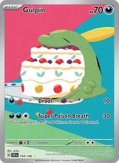 Gulpin 154/142, carta de Pokémon de Corona Astral