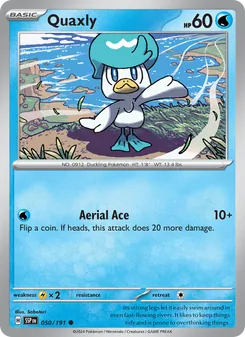 Quaxly 050/191, carta de Pokémon de Chispas Fulgurantes