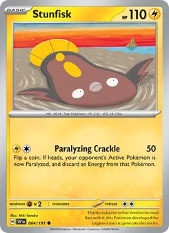 Stunfisk 064/191, carta de Pokémon de Chispas Fulgurantes