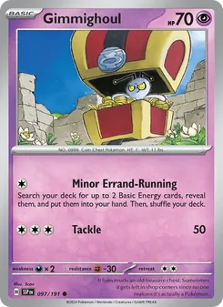 Gimmighoul 097/191, carta de Pokémon de Chispas Fulgurantes