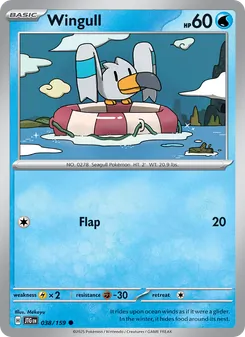 Wingull 038/159, carta de Pokémon de Juntos de Aventuras