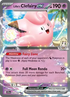 Clefairy ex de Lylia 056/159, carta de Pokémon de Juntos de Aventuras