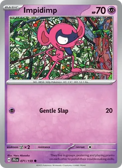 Impidimp 071/159, carta de Pokémon de Juntos de Aventuras