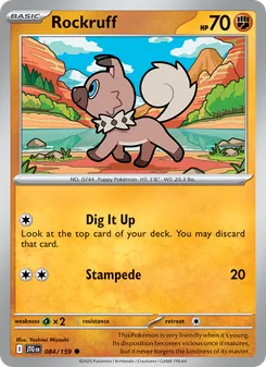 Rockruff 084/159, carta de Pokémon de Juntos de Aventuras