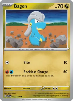 Bagon 112/159, carta de Pokémon de Juntos de Aventuras