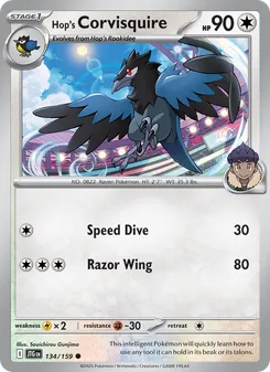 Corvisquire de Paul 134/159, carta de Pokémon de Juntos de Aventuras