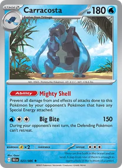 Carracosta 023/086, carta de Pokémon de Fulgor Negro