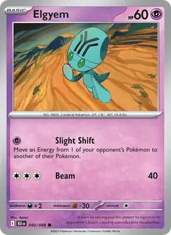 Elgyem 040/086, carta de Pokémon de Fulgor Negro