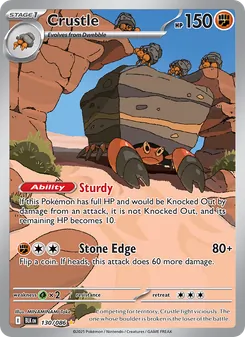 Crustle 130/086, carta de Pokémon de Fulgor Negro
