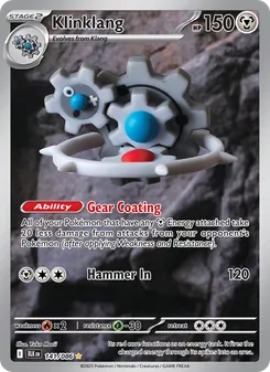 Klinklang 141/086, carta de Pokémon de Fulgor Negro
