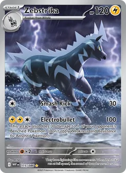 Zebstrika 115/086, carta de Pokémon de Llama Blanca