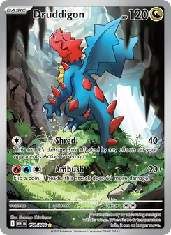 Druddigon 151/086, carta de Pokémon de Llama Blanca