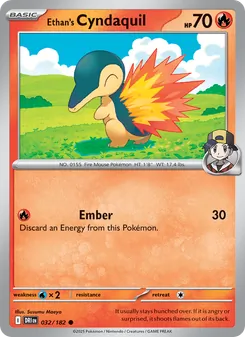 Cyndaquil de Eco 032/182, carta de Pokémon de Rivales Predestinados