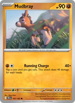 Mudbray 107/182, carta de Pokémon de Rivales Predestinados