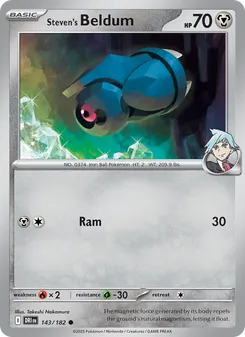 Beldum de Máximo 143/182, carta de Pokémon de Rivales Predestinados
