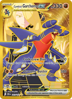 Garchomp ex de Cintia 241/182, carta de Pokémon de Rivales Predestinados
