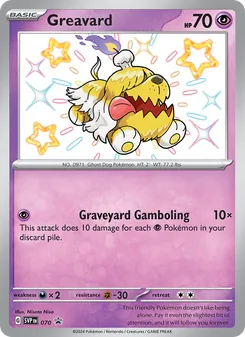 Greavard 070/225, carta de Pokémon de SVP Black Star Promos