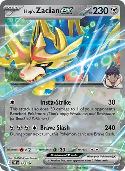 Zacian ex de Paul 193/225, carta de Pokémon de SVP Black Star Promos