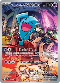 Wobbuffet del Team Rocket 203/225, carta de Pokémon de SVP Black Star Promos