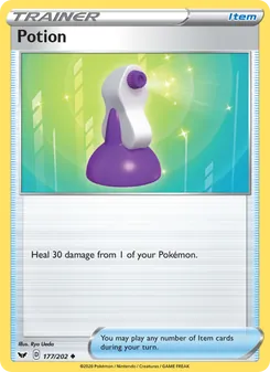 Poción 177/202, carta de Pokémon de Espada y Escudo