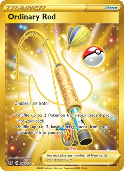 Caña Normal 215/202, carta de Pokémon de Espada y Escudo