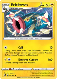 Eelektross 061/196, carta de Pokémon de Origen Perdido