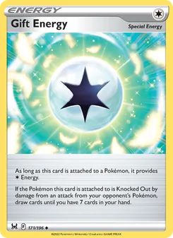 Energía Regalo 171/196, carta de Pokémon de Origen Perdido