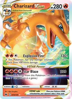 Charizard V-ASTRO 019/159, carta de Pokémon de Cenit Supremo