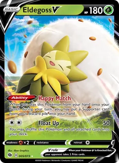 Eldegoss V 5/73, carta de Pokémon de Camino de Campeones