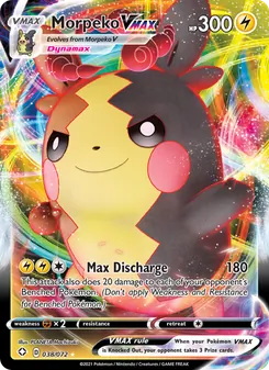 Morpeko VMAX 38/72, carta de Pokémon de Destinos Brillantes