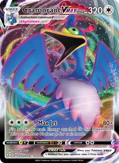 Cramorant VMAX 55/72, carta de Pokémon de Destinos Brillantes