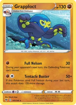 Grapploct 101/185, carta de Pokémon de Voltaje Vívido