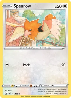 Spearow 111/163, carta de Pokémon de Estilos de Combate