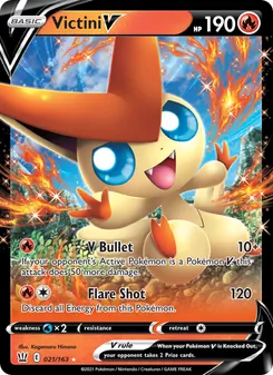 Victini V 21/163, carta de Pokémon de Estilos de Combate