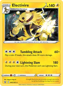 Electivire 45/163, carta de Pokémon de Estilos de Combate