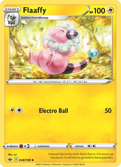 Flaaffy 48/198, carta de Pokémon de Reinado Escalofriante