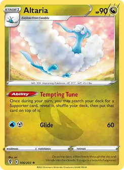 Altaria 106/203, carta de Pokémon de Cielos Evolutivos
