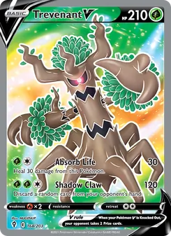 Trevenant V 168/203, carta de Pokémon de Cielos Evolutivos